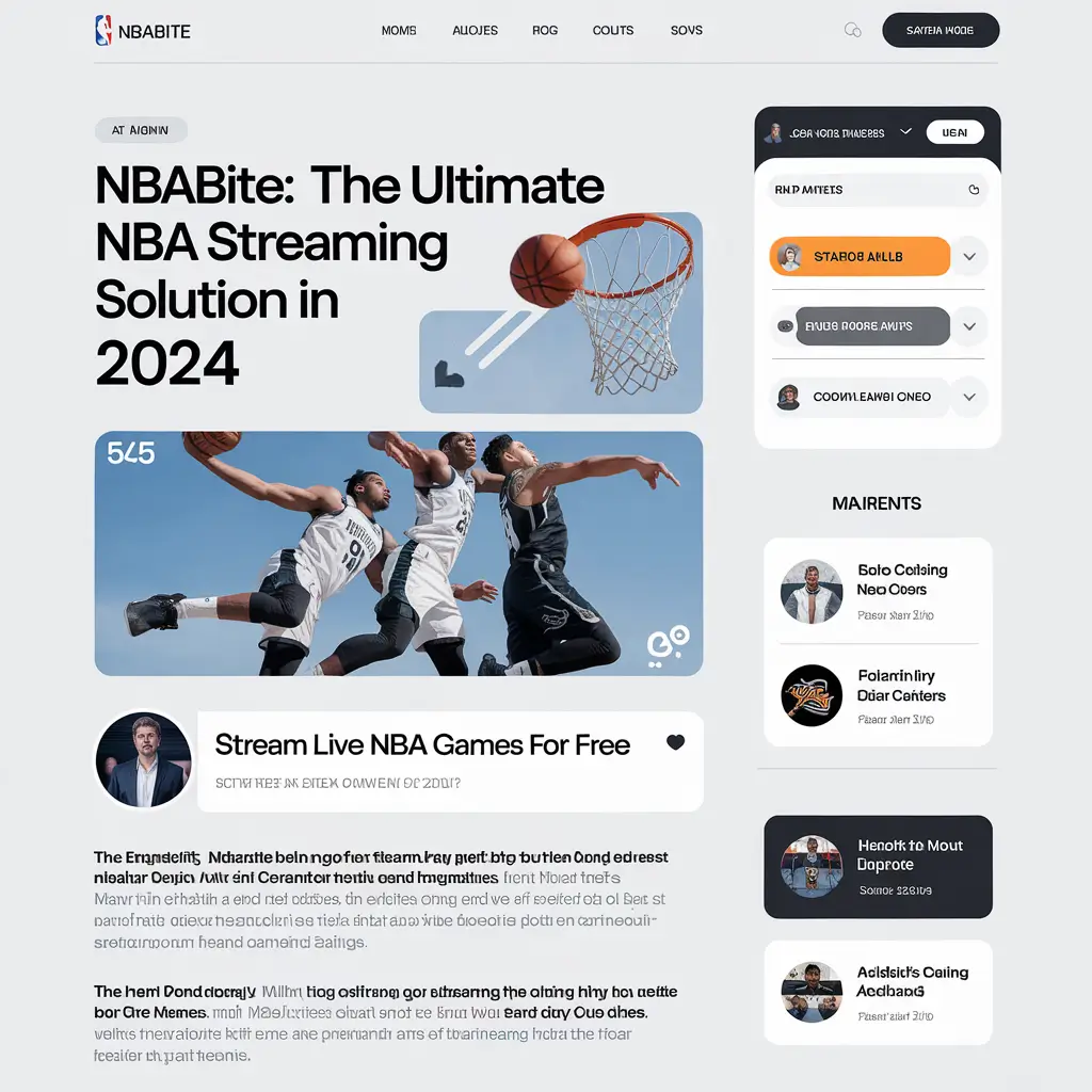 NBABite: The Ultimate Free NBA Streaming Solution for 2024